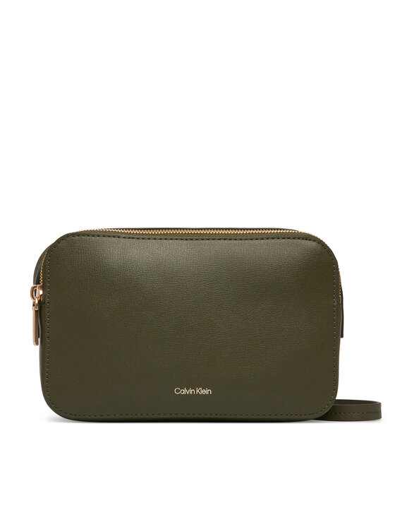 Calvin Klein Calvin Klein Kabelka Foil Logo Elongated Camera Bag LV04F3276G Zelená