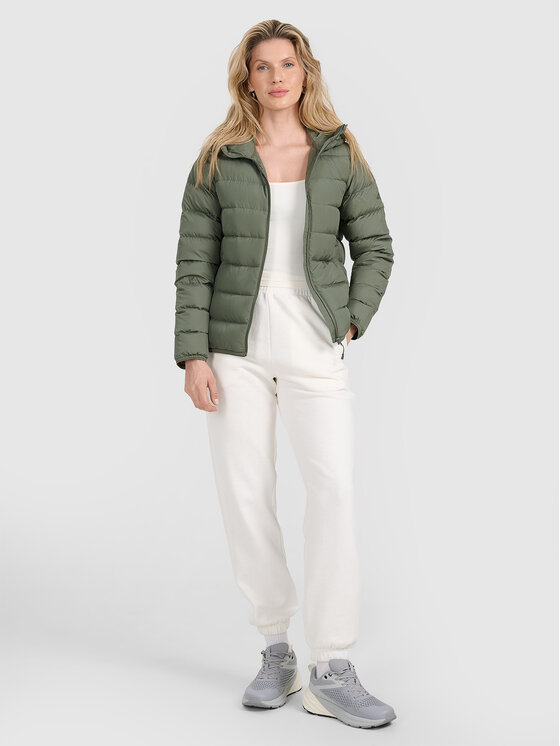 4F 4F Kurtka puchowa NATURAL (DOWN) WARMTH Khaki Regular Fit