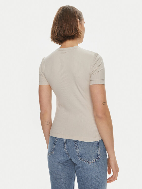 Calvin Klein Calvin Klein T-särk K20K206553 Beež Slim Fit