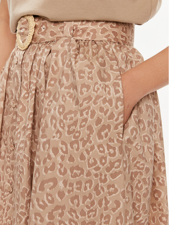 TWINSET TWINSET Trapeces svārki 241TT2114 Bēšs Loose Fit