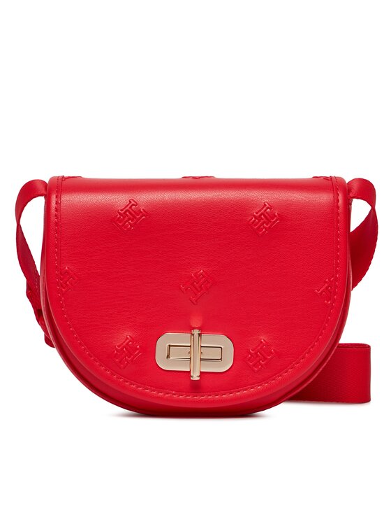 Tommy Hilfiger Ročna Torba Monogram Turnlock AW0AW15809 Rdeča