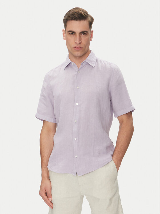 BOSS Košeľa 50537382 Fialová Regular Fit