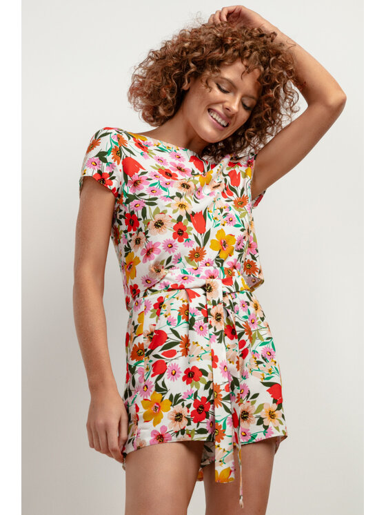 Tessita Tessita Szorty materiałowe SPODENKI_T411_3_S Kolorowy Relaxed Fit