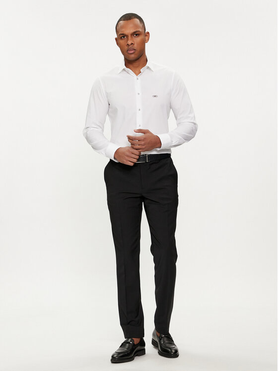 Michael Kors Michael Kors Cămașă MK0DS01288 Alb Slim Fit