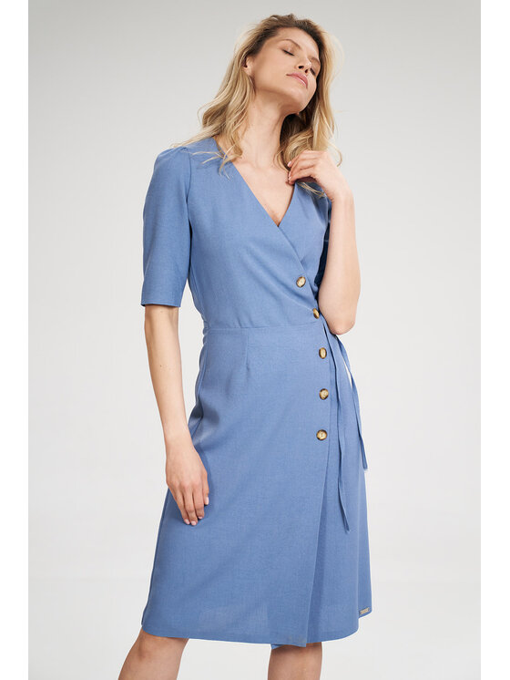 FIGL FIGL Šaty M703 Modrá Regular Fit