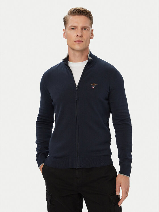 Aeronautica Militare Cardigan 262MA1632UL00506 Bleumarin