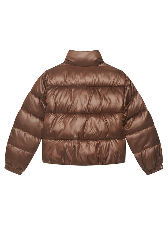 Calvin Klein Jeans Calvin Klein Jeans Kevad-sügis jope Minime Shiny Short Puffer LVCKTJM01G Pruun Regular Fit