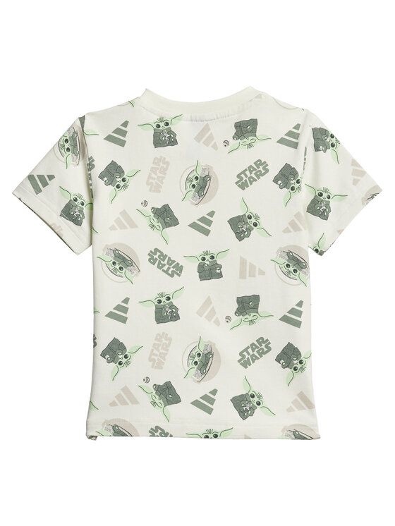 adidas adidas Set tricou și pantaloni scurți Star Wars The Mandalorian™ JF3628 Verde Regular Fit