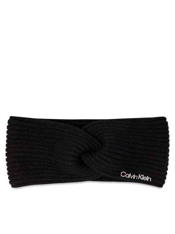 Bentiță Calvin Klein Ck Must Logo Twisted Headband K60K611400 Negru