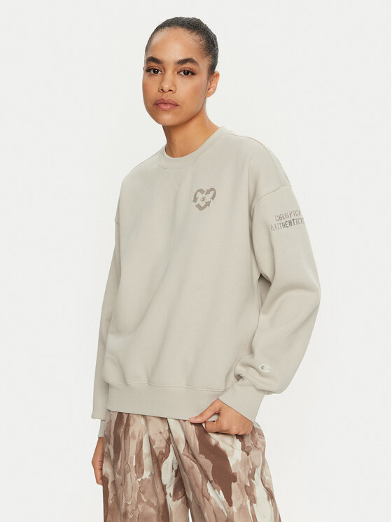Champion Mikina 117494 Écru Loose Fit