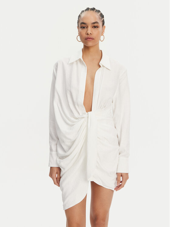 JACQUEMUS JACQUEMUS Kokteilinė suknelė 213DR009-1020 Balta Regular Fit
