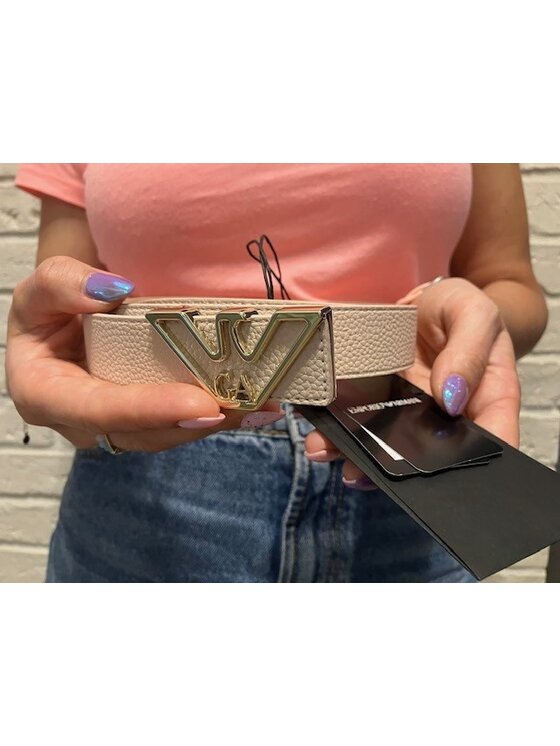 Emporio Armani Emporio Armani Dámský pásek Y3I048 YGF8A Béžová