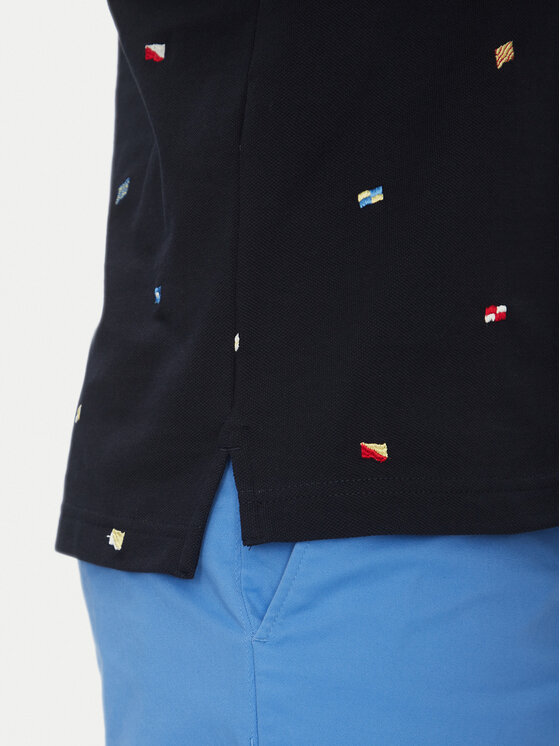 Tommy Hilfiger Tommy Hilfiger Polo Critter MW0MW39044 Granatowy Regular Fit