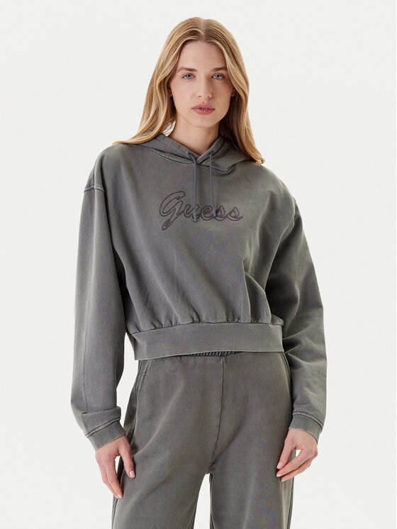 Guess Mikina V5RQ16 KCOS1 Sivá Relaxed Fit
