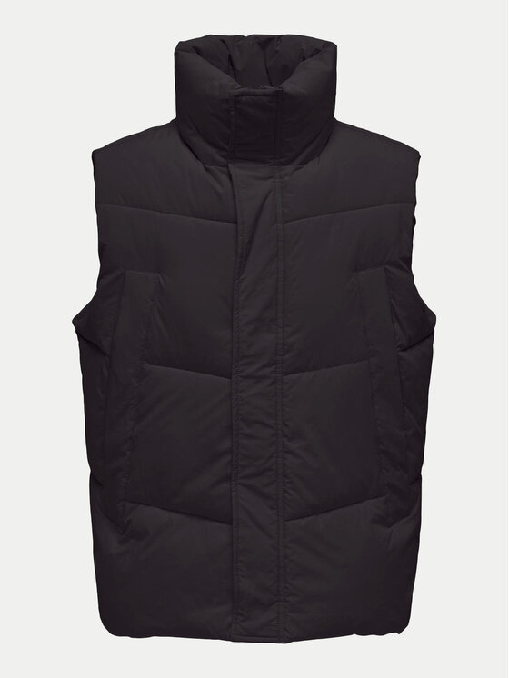 Only & Sons Only & Sons Αμάνικο Μπουφάν Scott 22031428 Μαύρο Regular Fit