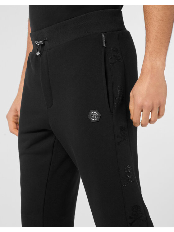PHILIPP PLEIN PHILIPP PLEIN Teplákové nohavice 24663 Čierna Jogger Fit
