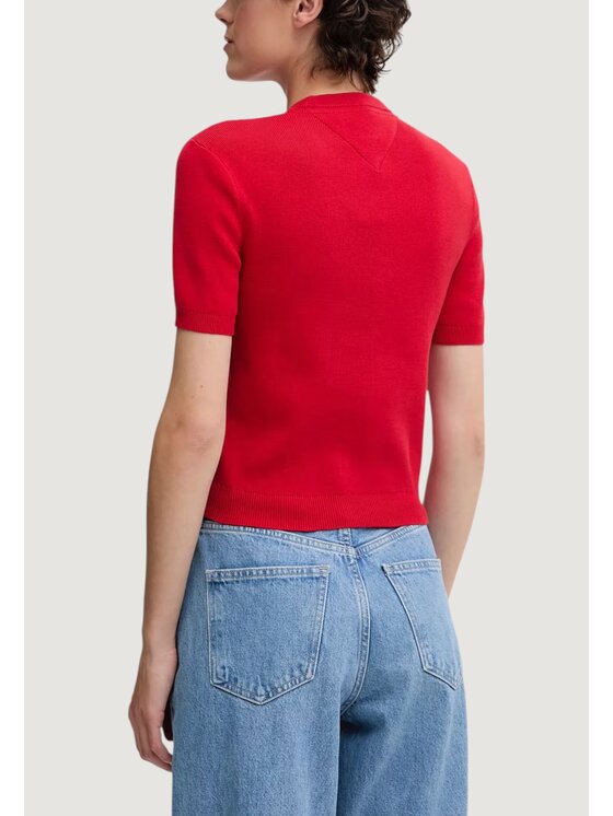 Tommy Jeans Tommy Jeans Maglione TJW ESSENTIAL SS SWE Rosso Casual Fit