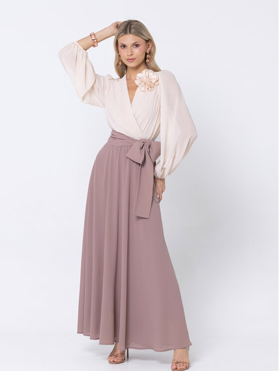 LIDIA KALITA LIDIA KALITA Sukienka koktajlowa Sydney Beżowy Regular Fit