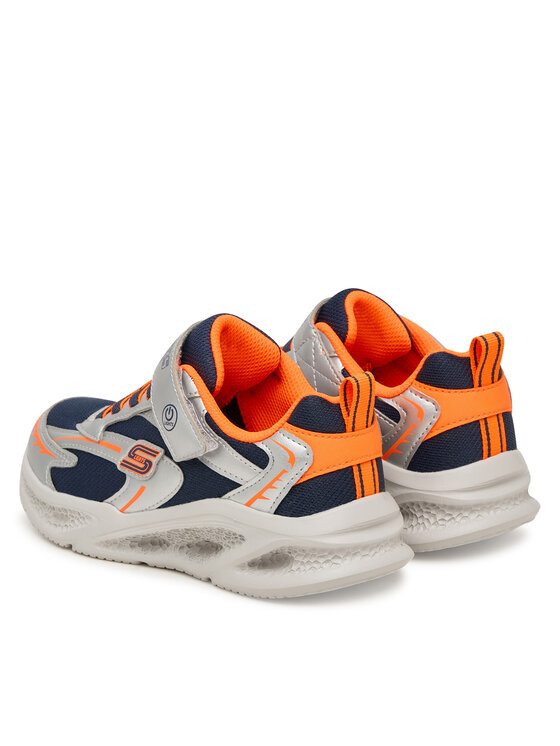 Skechers Skechers Sneakersy Meteor-Lights - Glow-Strider 401497L/SLOR Srebrny