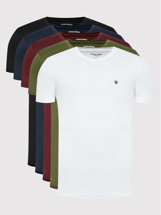 Férfi 5db-os póló szett Jack&Jones PREMIUM, Méret: S, Színes, Brody 12190468