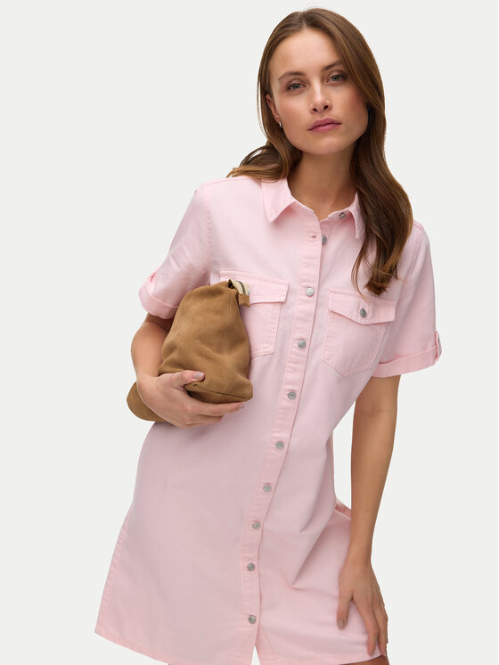 Vero Moda Vero Moda Sukienka jeansowa Jennie 10309665 Różowy Regular Fit