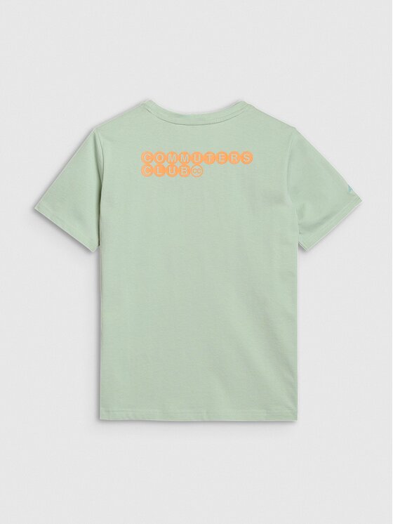 4F 4F T-Shirt 4FWSS25TTSHF2238-47S Zelená Oversize