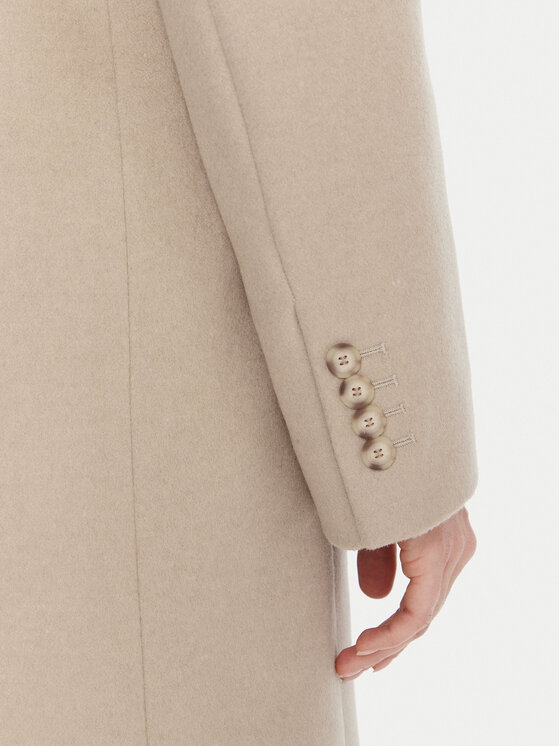 BOSS BOSS Cappotto di lana Classin 50548371 Beige Regular Fit