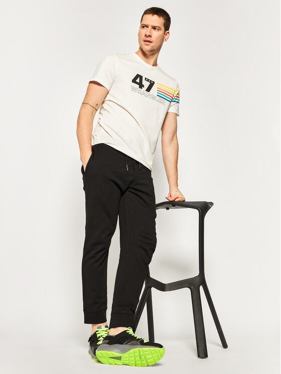 Wrangler Wrangler T-shirt Rainbow W7F1FK737 112131797 Bianco Regular Fit