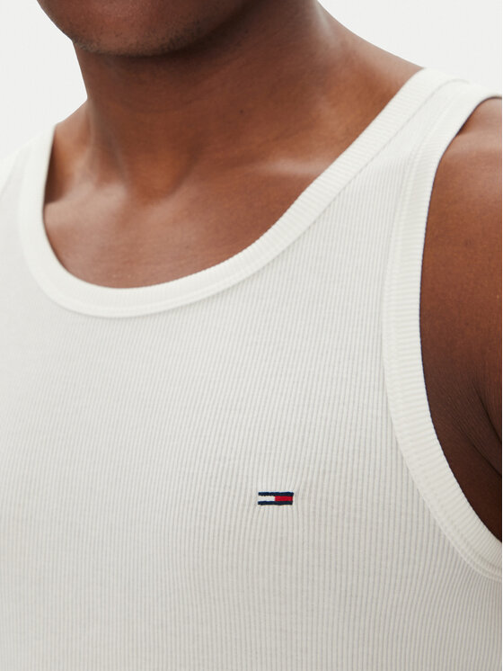 Tommy Jeans Tommy Jeans Tank top Classic Flag DM0DM21927 Λευκό Slim Fit