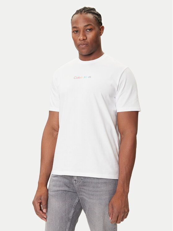 Calvin Klein Jeans T-Shirt Pride Graphic LV04RC815G Biały Relaxed Fit