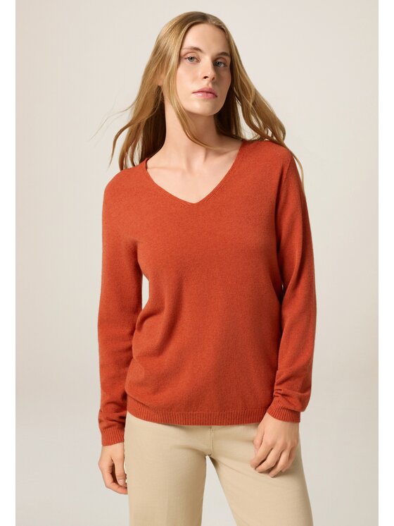 Oltre Oltre Cardigan M046E002032N037 Arancione Regular Fit
