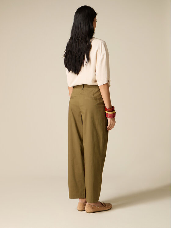 Oltre Oltre Pantaloni di tessuto P00NR009182N035 Verde Boy Fit