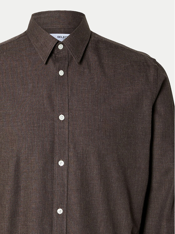 Selected Homme Selected Homme Košile 16094903 Hnědá Slim Fit