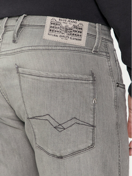REPLAY Replay Jeansy M914Y.000.51A 626 Szary Slim Fit