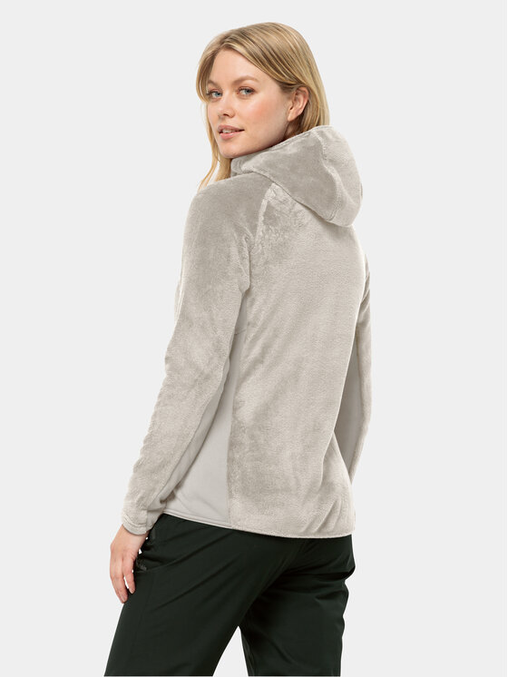 Jack Wolfskin Jack Wolfskin Fliso džemperis Rotwand Hooded Fz 1710742 Pilka Regular Fit