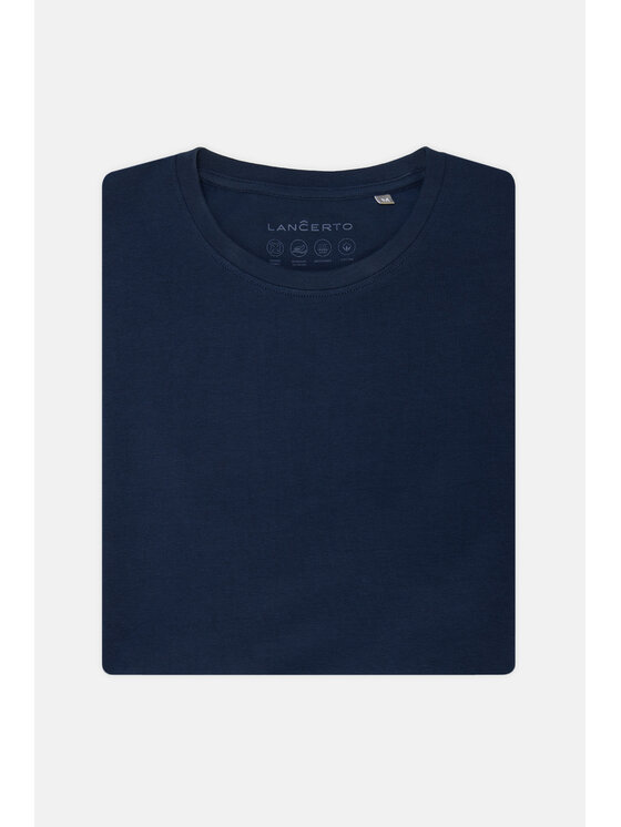 Lancerto Lancerto T-Shirt Jeffrey TS073124000006 Granatowy Regular Fit
