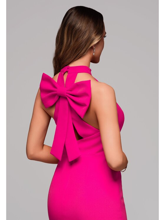 Ombre Ombre Sukienka wieczorowa LA-OM-DLR101 Różowy Regular Fit