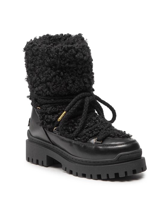 Inuikii Inuikii Botki Vegan Riccio 70107-119 Czarny