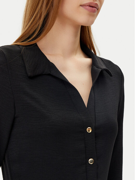 Morgan Morgan Rochie tip cămașă 251-RBREST Negru Regular Fit