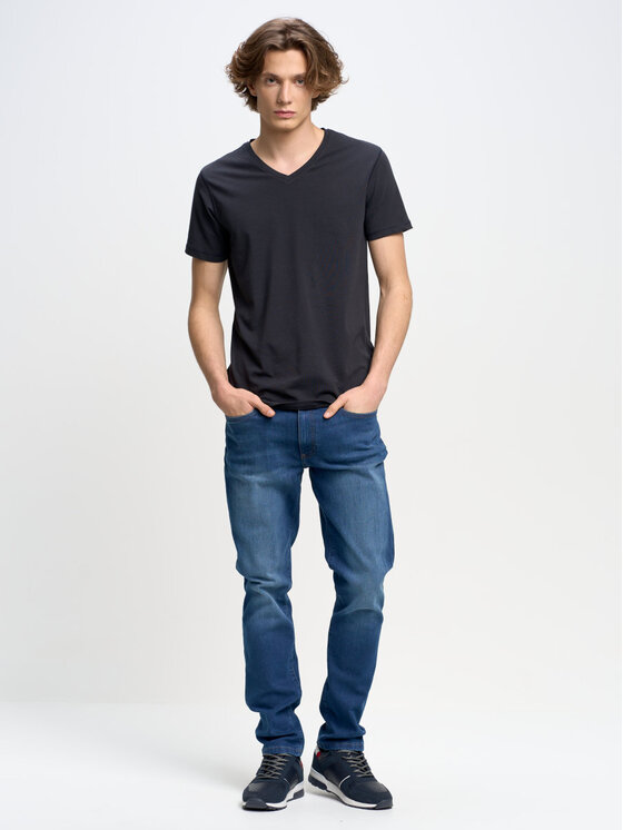 BIG STAR BIG STAR T-Shirt classicov_404 Granatowy Basic Fit