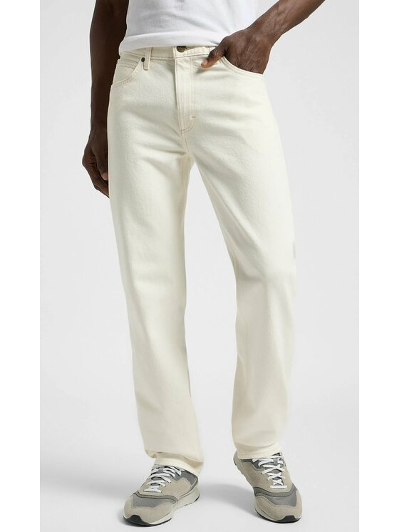 Lee Lee Jeansy West Biały Relaxed Fit