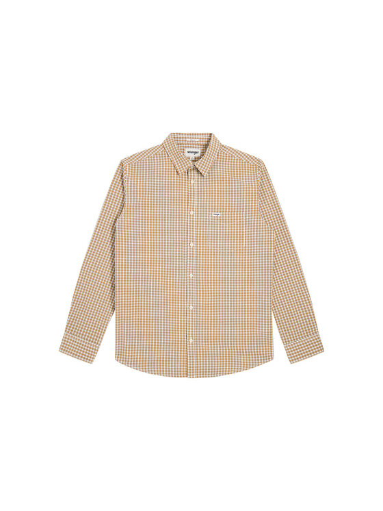 Wrangler Wrangler Koszula 1 PKT SHIRT Żółty Regular Fit