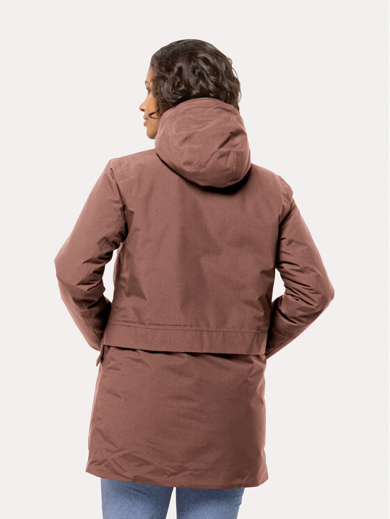 Jack Wolfskin Jack Wolfskin Kurtka zimowa Tempelhof Coat 1116151 Bordowy Regular Fit