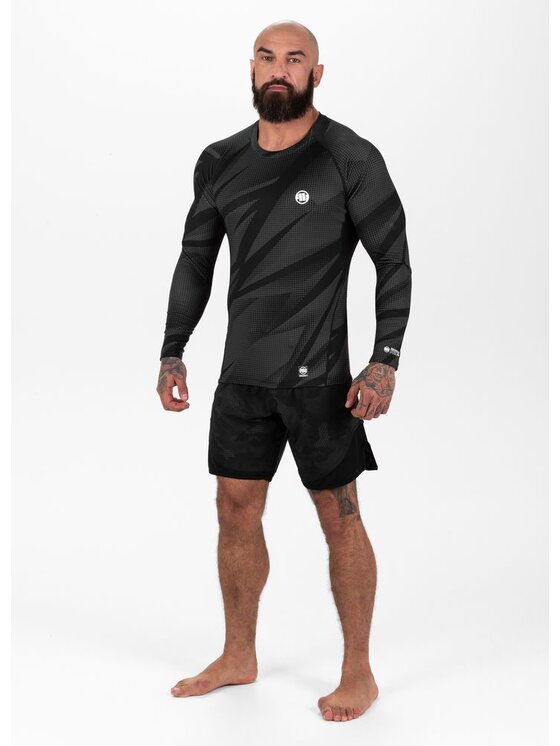 PITBULL PITBULL Longsleeve Dot Camo II Szary Slim Fit
