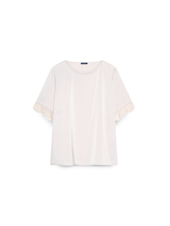 Fiorella Rubino Fiorella Rubino Bluzka 2173T002566N002 Kremowy Regular Fit