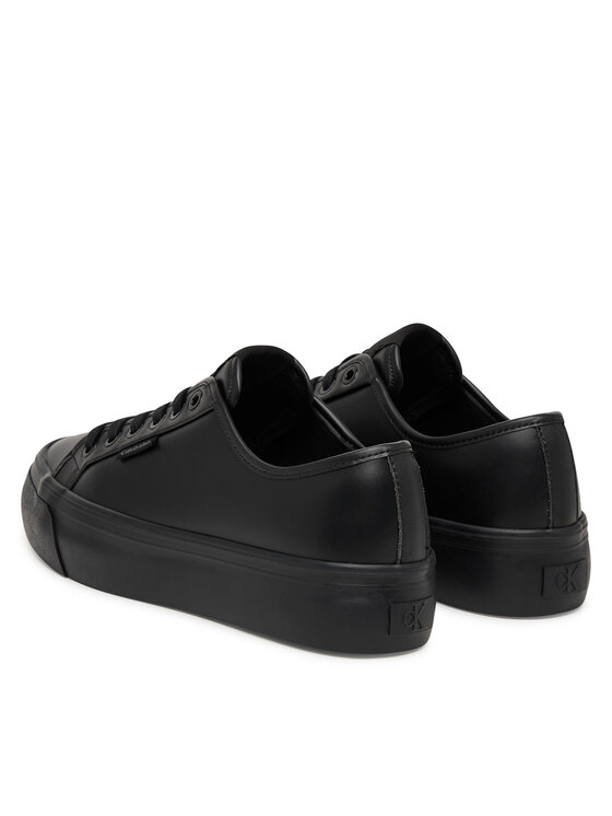 Calvin Klein Calvin Klein Superge Vulc Flatf Lace Up Lth YW0YW01932 Črna