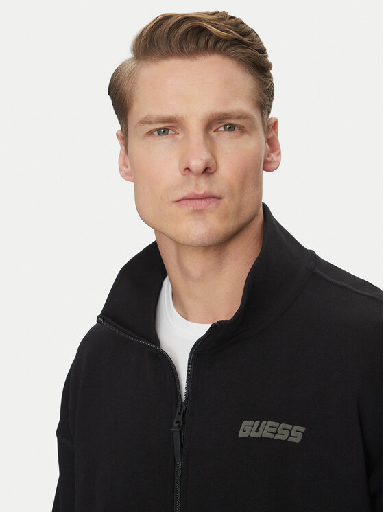 Guess Guess Μπλούζα Z4YQ01 KAIJ1 Μαύρο Regular Fit