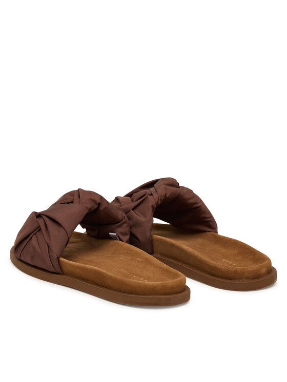 Inuikii Inuikii Šlepetės Fjord Flower 1004.003.0122 Tamsiai ruda