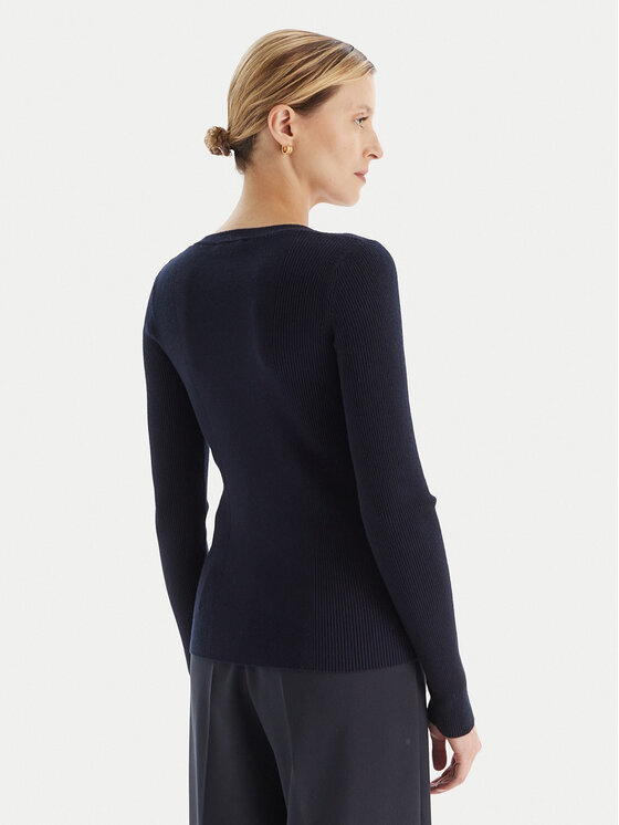 Fracomina Fracomina Megztinis FR25WT7025K43301 Tamsiai mėlyna Slim Fit