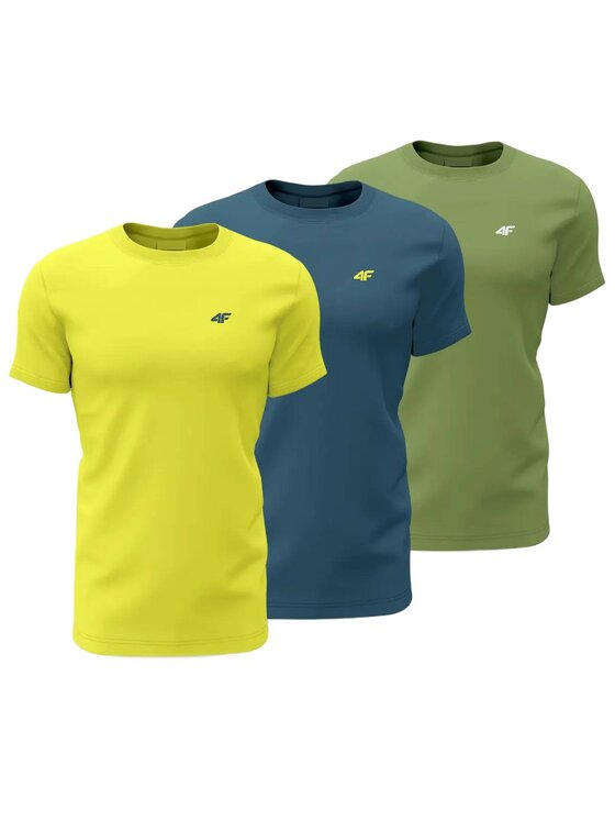 4F 4F Set di t-shirt 4FWSS24 TTSHM1896 90S MULTIKOLOR 3pak 5XL Multicolore Regular Fit